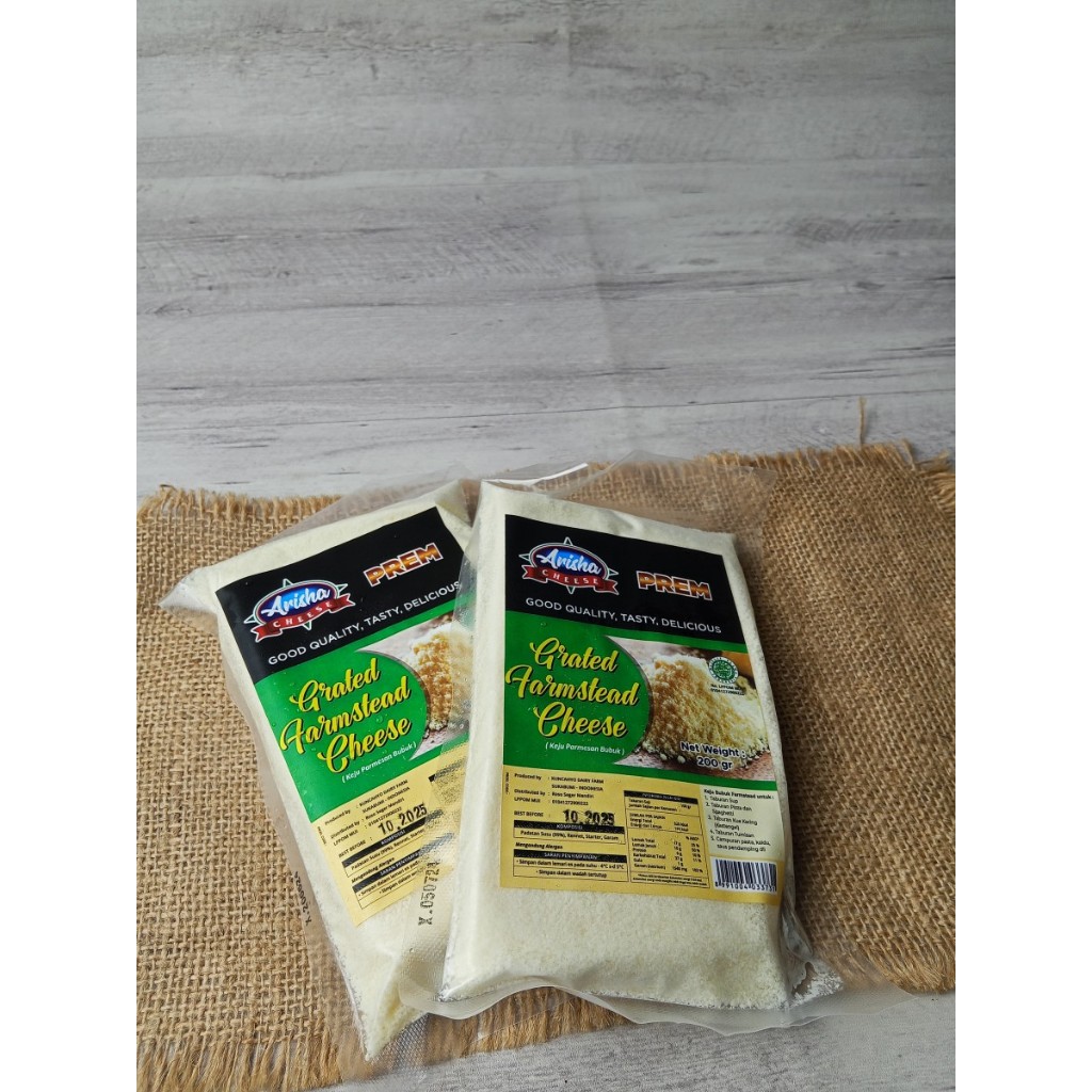 

ARISHA GRATED PARMESAN CHEESE | PARMESAN BUBUK 200 GRM