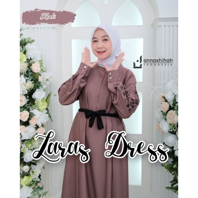 TERLARIS LARAS DRESS ORIGINAL ANNASHIHAH/ GAMIS YORIS PREMIUM BORDIR EXLUSIVE COD.PAYMENT