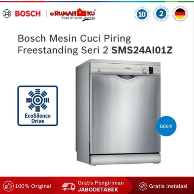 Bosch SMS24AI01Z Seri 2 Freestanding Dishwasher