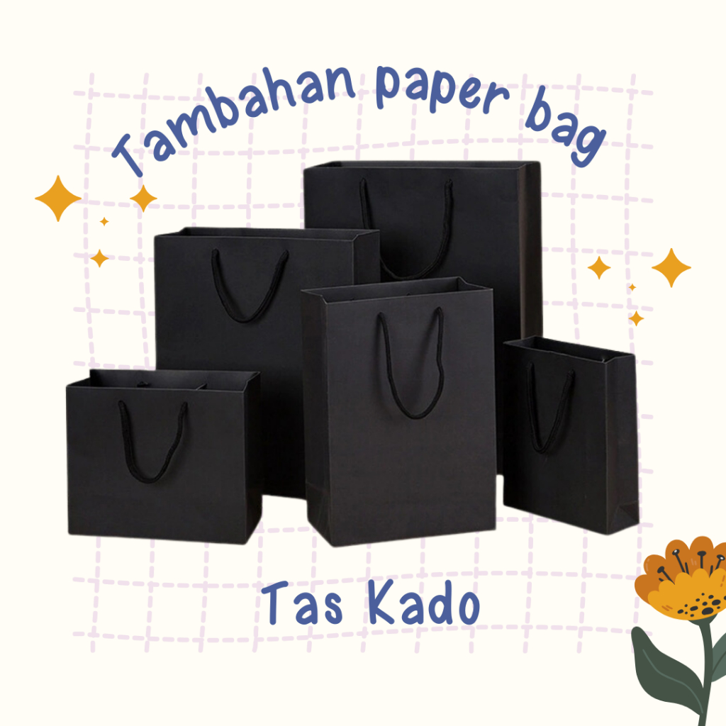 

[ KHUSUS TAMBAHAN ] paper bag tas kado warna hitam