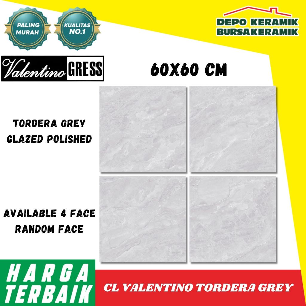 CL VALENTINO 60X60 TORDERA GREY