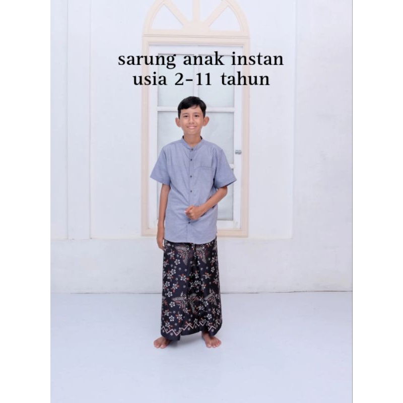 Sarung Instan Anak Usia 10-11 Tahun motif Batik  Model Rok Gaya