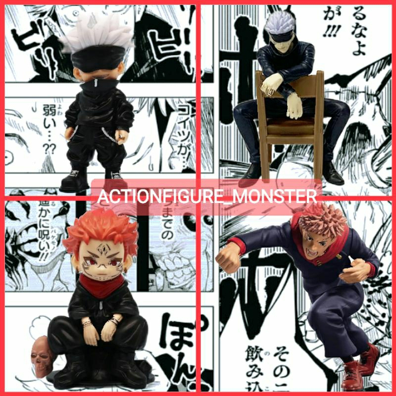 ACTION FIGURE ANIME JUJUTSU KAISEN GOJO SATORU YUJI ITADORI SUKUNA CHIBI CHUBBY