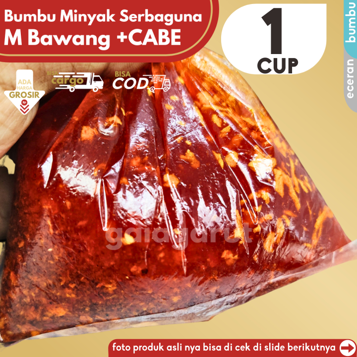 

Bumbu MINYAK Bawang Plus CABE 1CUP serbaguna untuk Kuah Boci Cuanki by GG (Bisa COD/Grosir/Kargo)