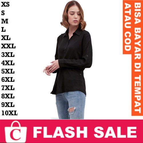 SNOWSHOP FORTKLASS RISRUS FASHION FORTGLASS CORATCORETUDIO Blouse Hem Cewek Kemeja Wanita Jumbo Big 