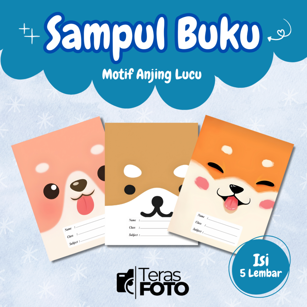 

(Isi 5 Lembar) SAMPUL BUKU MOTIF ESTETIK ANJING LUCU / SAMPUL BUKU TULIS SIDU CAMPUS BIGBOSS / SAMPUL BUKU BOOK COVER A5/B5 / SAMPUL BUKU AESTHETIC