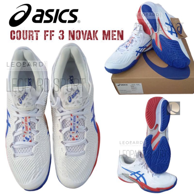 Sepatu Tenis ASICS COURT FF 3 NOVAK Men / White / Asics Blue