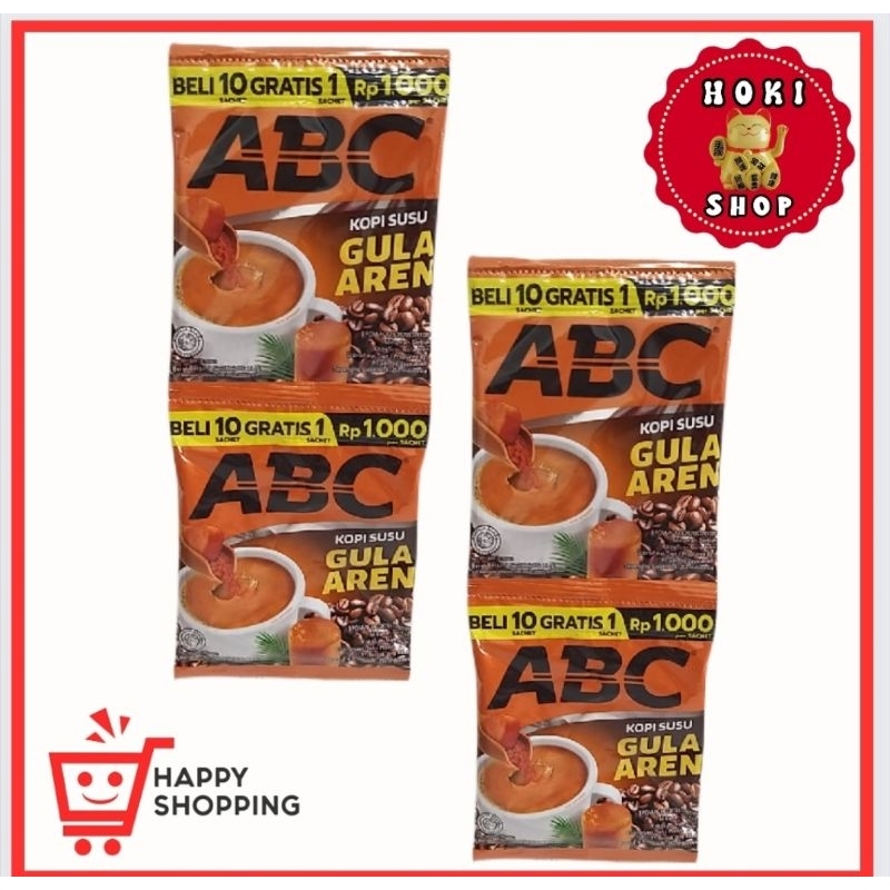 

ABC Kopi Susu Gula Aren 27gr 1Renceng 11pcs / Kopi ABC Gula Aren / Kopi Gula Aren