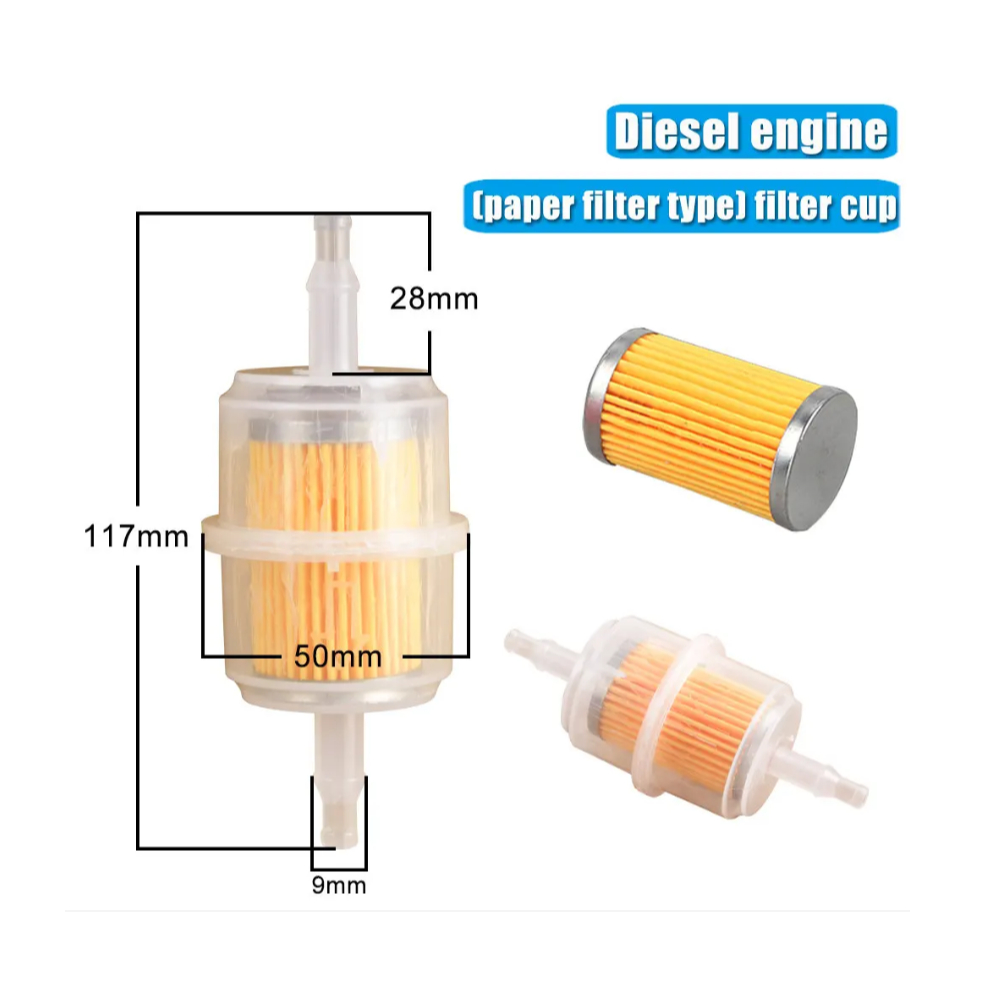 Element fuel saringan filter solar genset silent kama kipor krisbow 186 untuk lubang selang 8mm peny