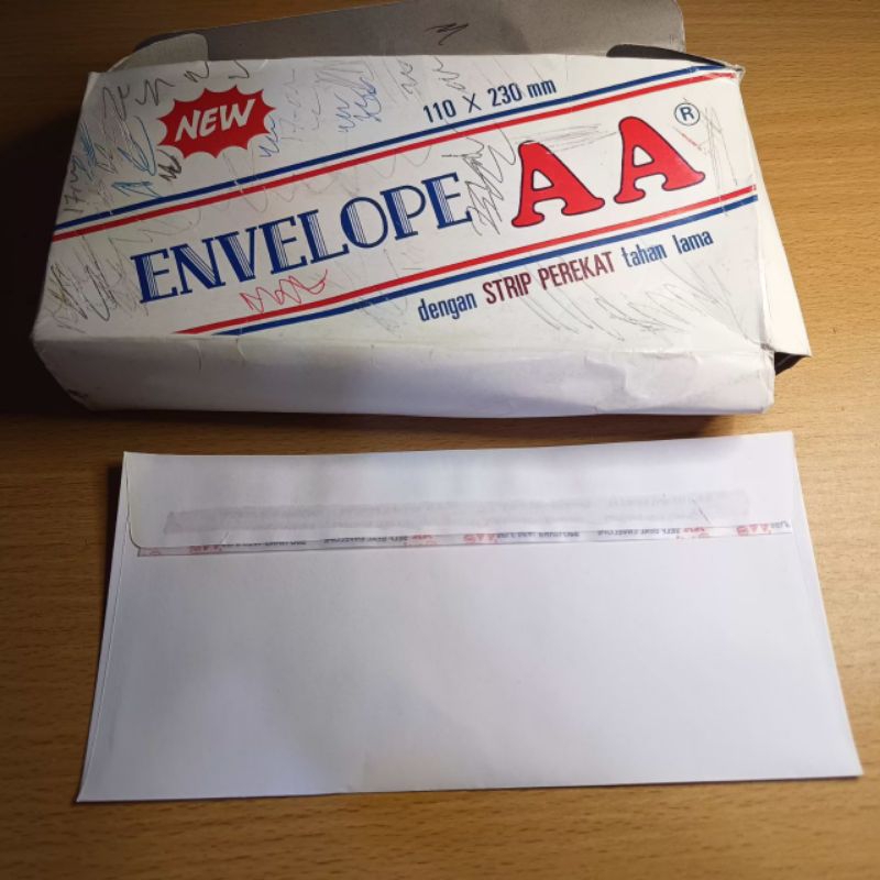 

AMPLOP PUTIH POLOS PANJANG MEREK AA NO.90 UKURAN (110 x 230)