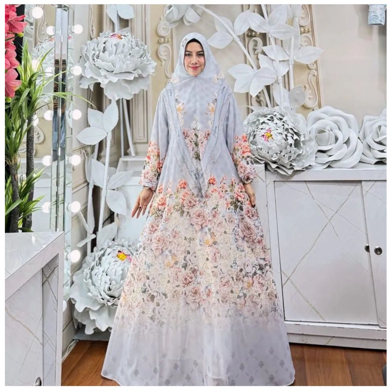 gamis flower utk kk Siti Maryam