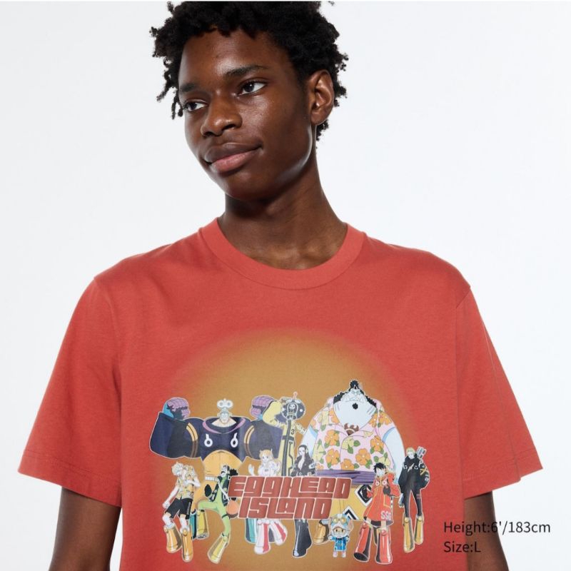 UT One Piece 25th Uniqlo Lengan Pendek Egghead Island