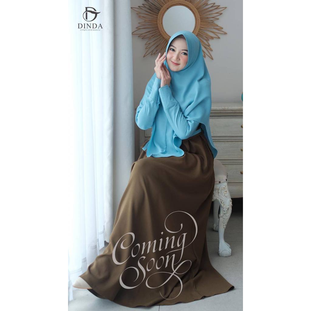 DINDA SYAKAYRA DRESS ONLY - DRESS BUSUI - SIMPLE DAN ELEGAN - WUDLU FRIENDLY-FLOWLY -NYAMAN -KERAH U