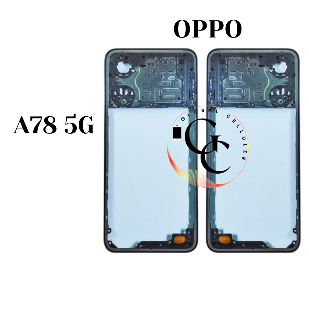 Bezel+Backdoor Oppo A78 5G 2023 Original (Tulang Samping penutup mesin)