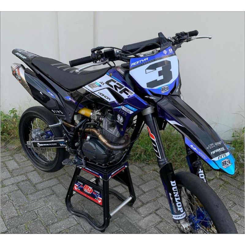 DECAL CRF HITAM BIRU