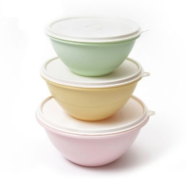 Wonderlier Bowl Set atau Ecer [ Ella Tuppy Tuperware ] Bisa Disusun Ringkes Warna Pastel Estetik Wad