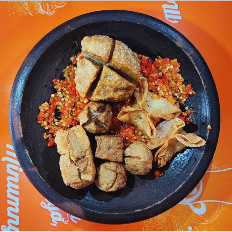 

Nasi Bakso Penyetan Campur