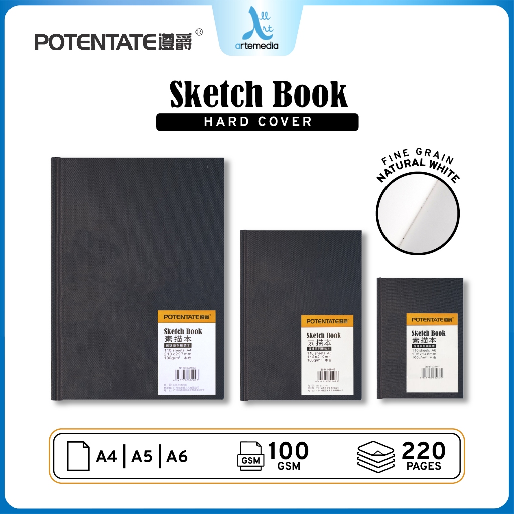 

RK Potentate Sketchbook A5 Hard Cover Stitch Bound Buku Sketsa