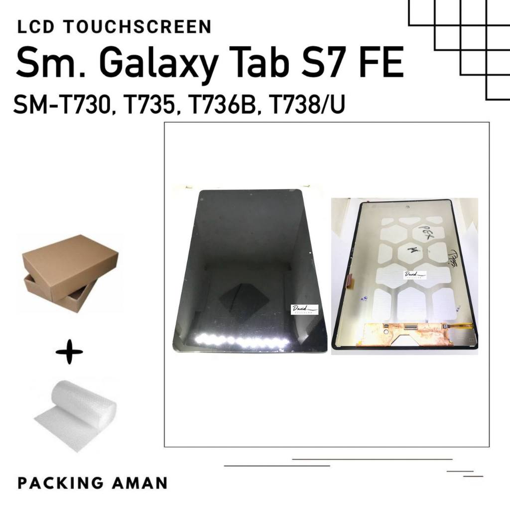 LCD TAB SAMSUNG GALAKSI S7 FE  SM-T730 , T735, T736B T738/U FULLSET