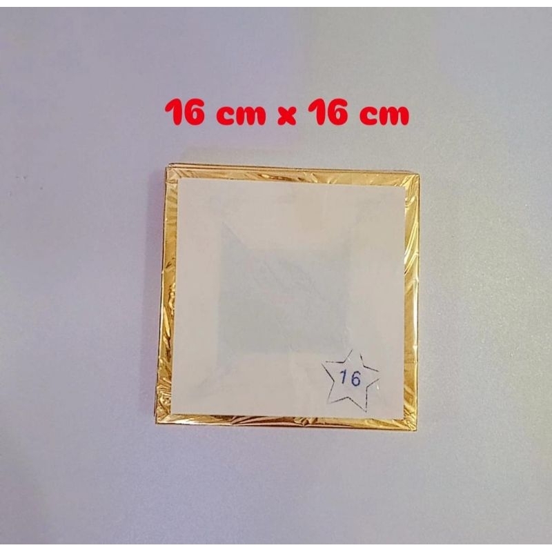 Tatakan Kue Gold Uk 16 Cm/Alas Kue Ulang Tahun Gold