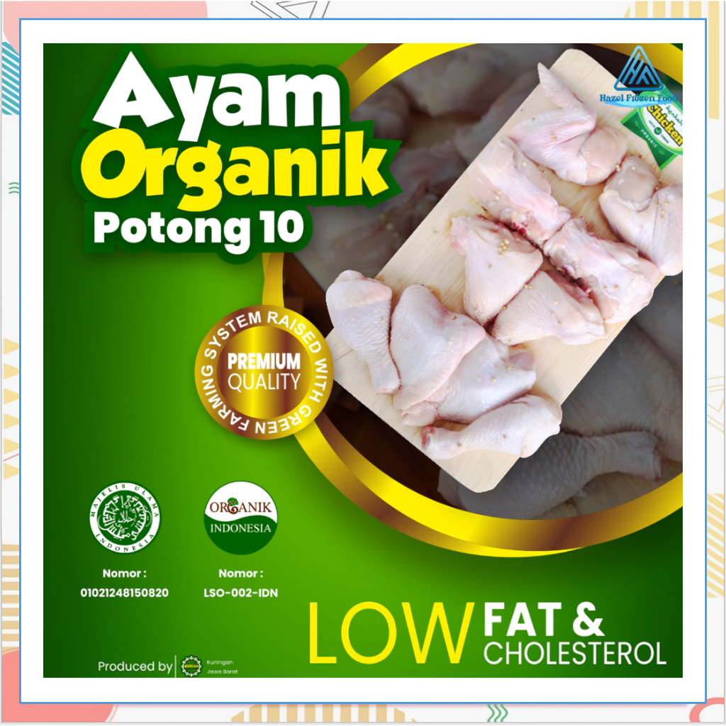 

Ayam Organik Potong 10 Berkah Chicken 900-1000 g Karawang