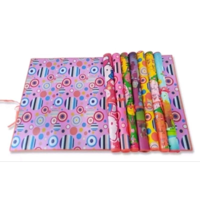 TIKAR MOTIF SPON GULUNG KARPET ALAS TAHAN AIR EVA KARAKTER 120X120