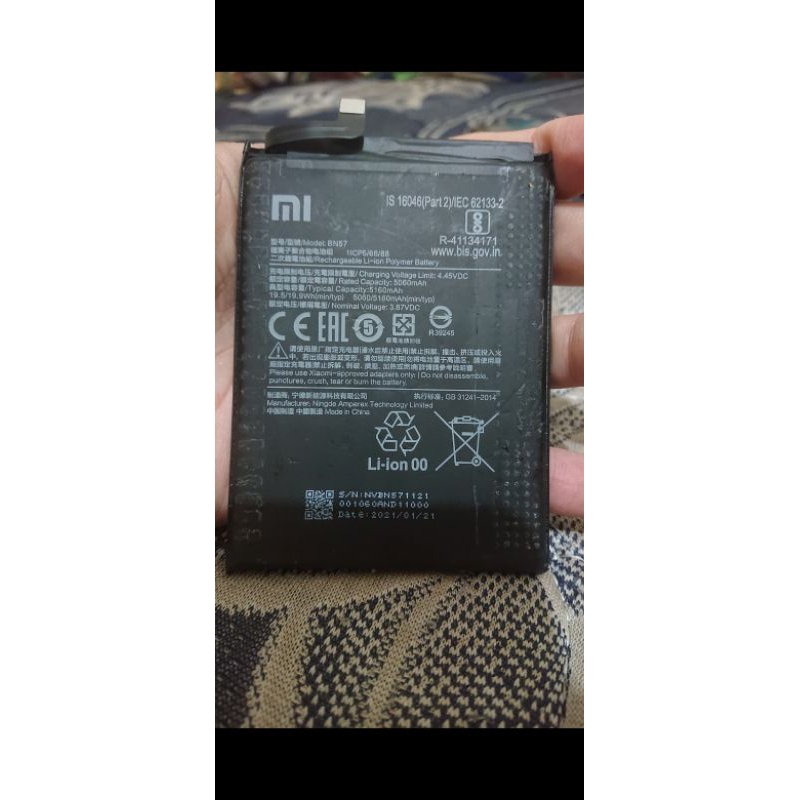 batre bekas  poco x3 nfc /x3 pro