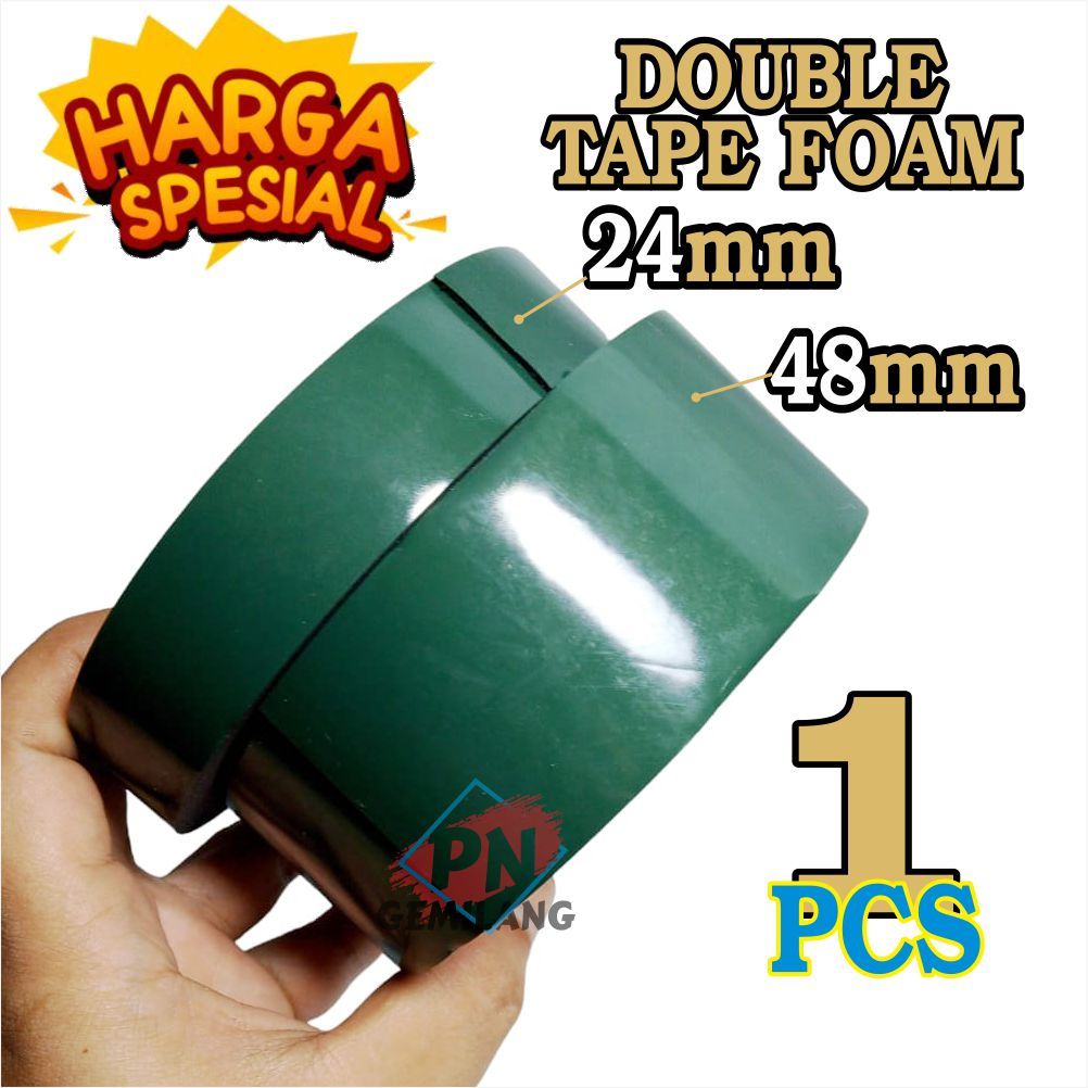 

HARGA SPESIAL Double Tape FOAM DOBEL Busa | 1inch 24mm & 2 inch 48mm panjang 5 meter 1 PCS