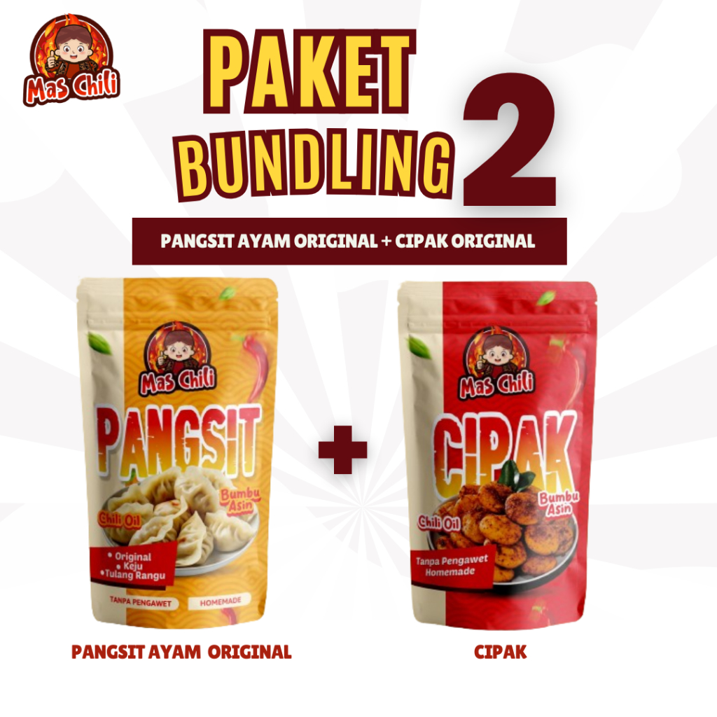 

BUNDLING MIX PANGSIT AYAM ORIGINAL x CIPAK