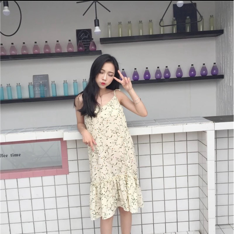 Korean floral dress