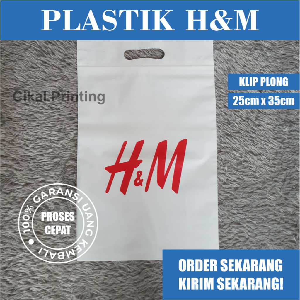 

Isi 50 Pcs, (Size 25 x 35+7cm) Plastik Klip Pound H&M, Kantong H&M, Plastik ZARA, Plastik Uniqlo, Plastik Klippound, Plastik Custom, Plastik Motif