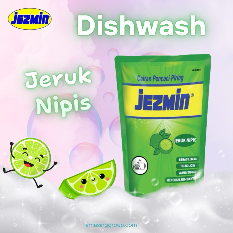 JEZMIN Liquid Dishwash Jeruk Nipis 680ml | Sabun Pencuci Piring Jeruk Nipis