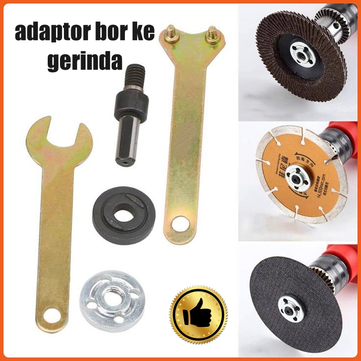 Adaptor mesin bor ke gerinda konektor gerinda bor set