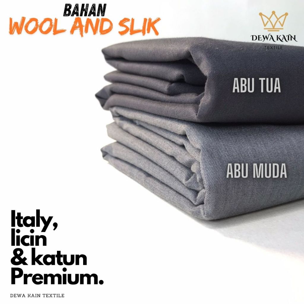 Kain Meteran Seragam Guru Abu Abu Katun Premium