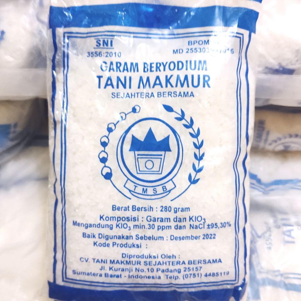 

Garam Konsumsi Beryodium Halus Tani Makmur 100gr