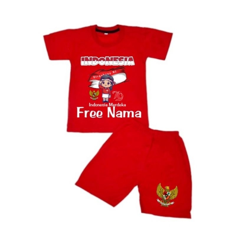 Kaos 17 Agustus Merah Putih Anak