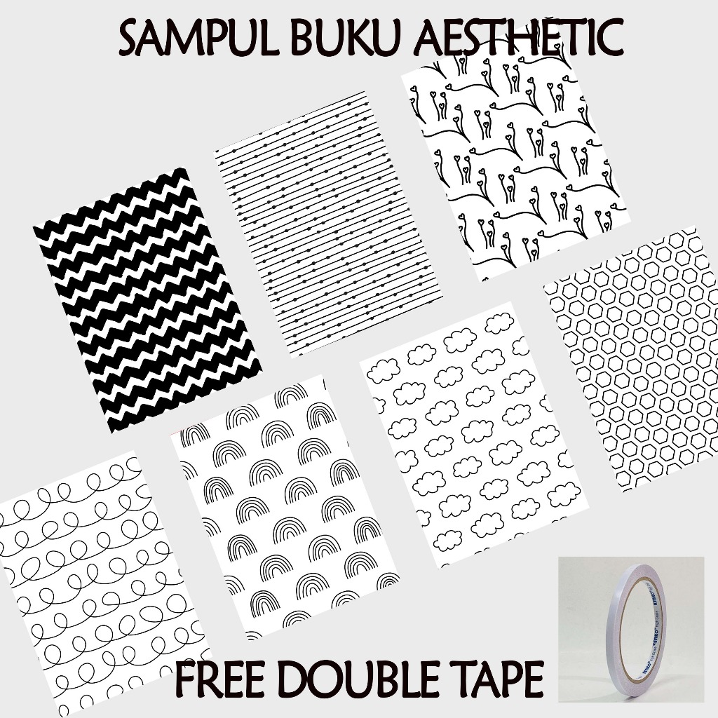 

(ISI 5 PCS) Sampul Buku Aesthetic - Sampul Buku Tulis - Sampul Buku Sekolah - Sampul Buku Big Boss Sidu - BW 2