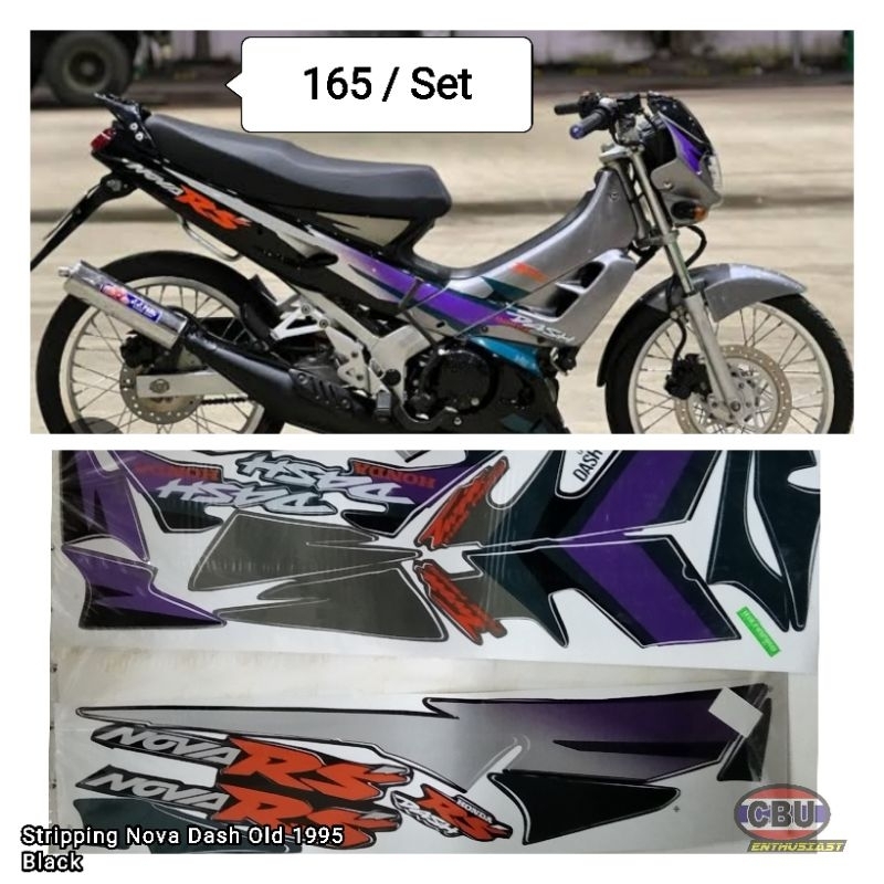 Stripping Sticker Nova Dash Old 95 Hitam