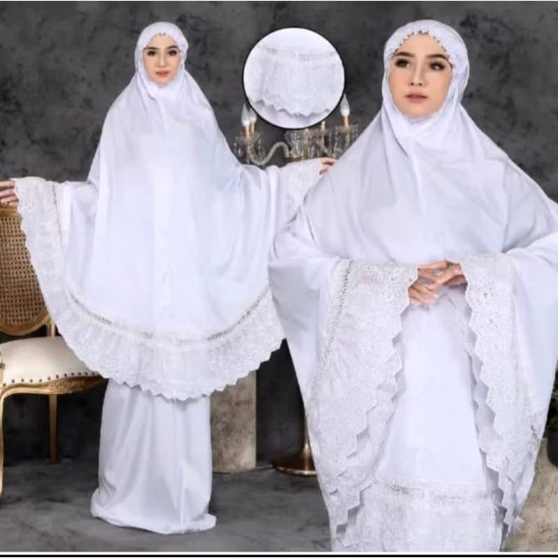 Mukena dewasa enisa renda mewah adem