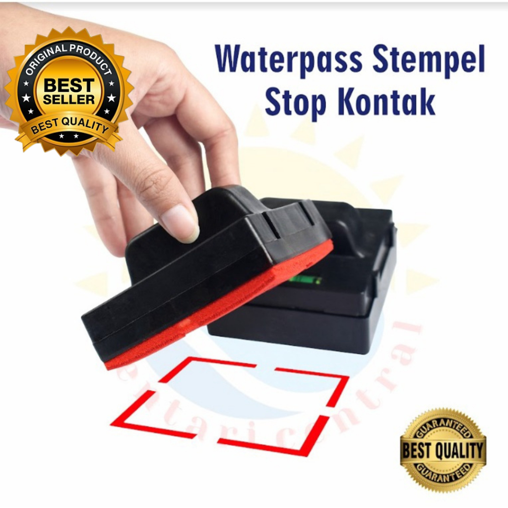 

Waterpass Stample Stop Kontak Free Tinta Kotak Stempel