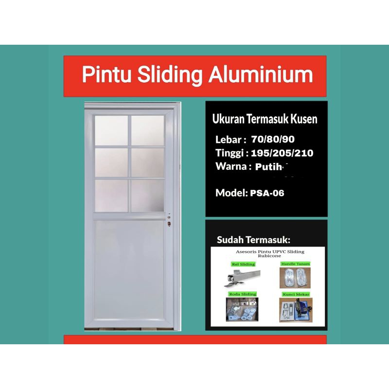 Pintu Sliding Aluminium Happy Door AMD06 - Panel ACP