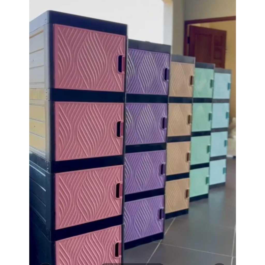 Lemari Mini Elco  4 Susun Rak Kabinet Susun