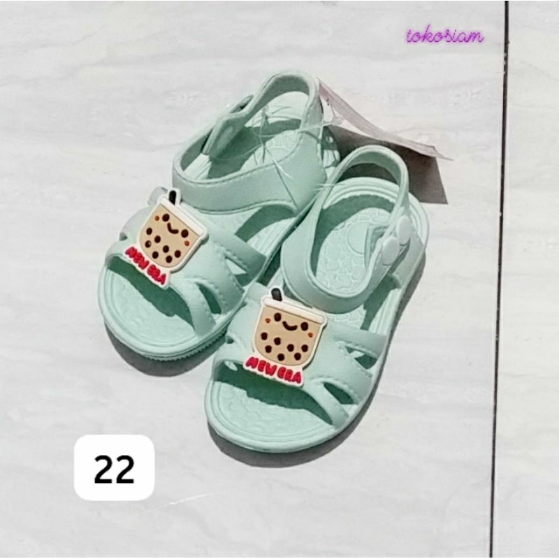 Sandal Sepatu Anak Perempuan New Era Boba Warna Warni BBE 11271 7813 Harian Tali Belakang Real Pict 