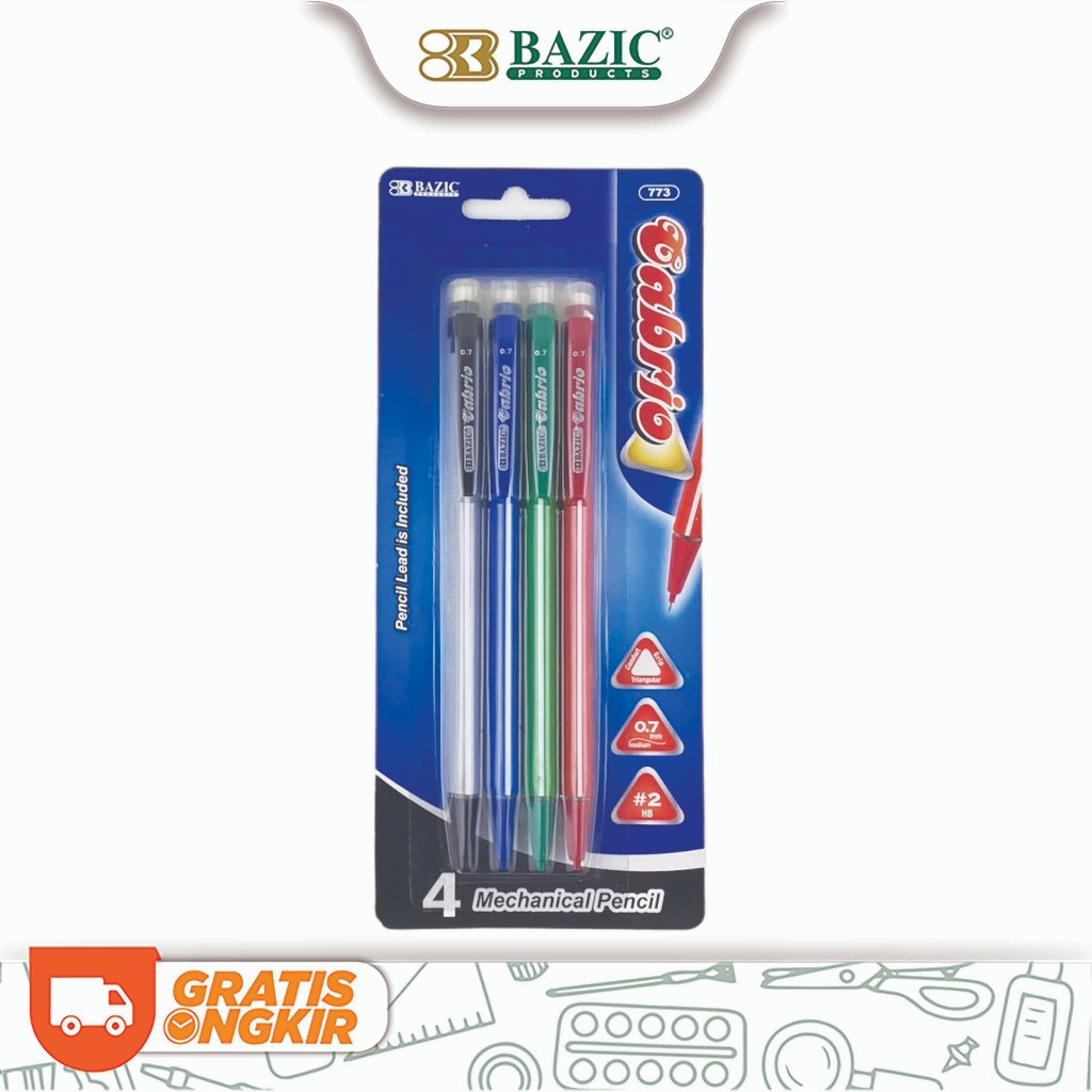 

Pensil Mekanik Bazic Cabrio 0.7mm / Mechanical Pencil