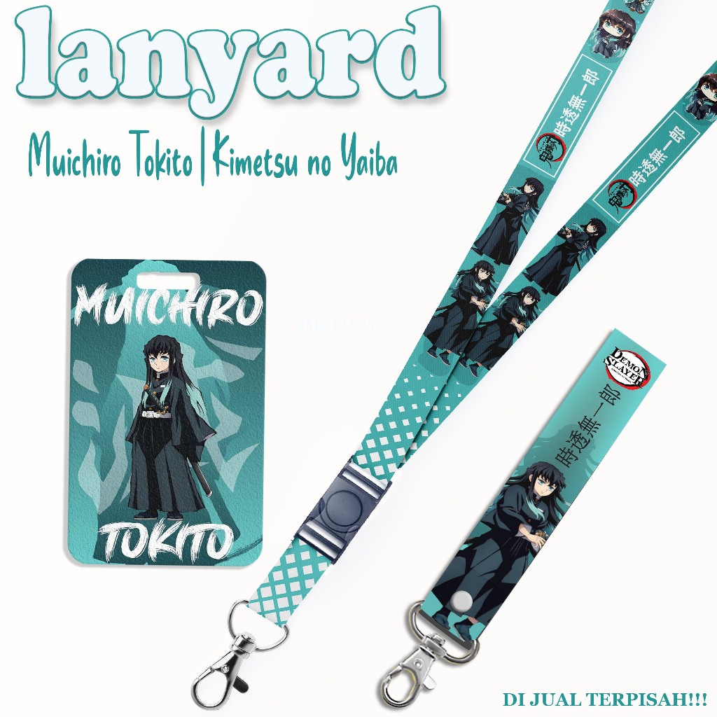 

STRAP LANYARD CARD HOLDER Demon Slayer Muichiro Tokito Gantungan Kunci Tali ID Card Name Tag