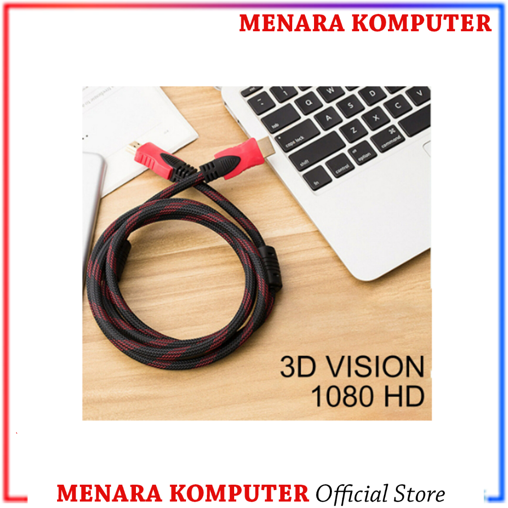 Kabel Hdmi - Hdmi 1,5 meter / Kabel Hdmi to Hdmi 1,5m Serat / kabel hdmi jaring 1,5m / KABEL HDMI 1.