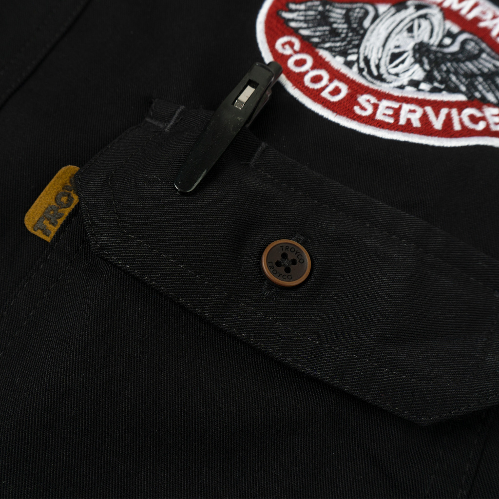 Troy Company Workshirt Workwear Engineers Black Start - Kemeja Kerja Work Shirt Hitam WSD 2650