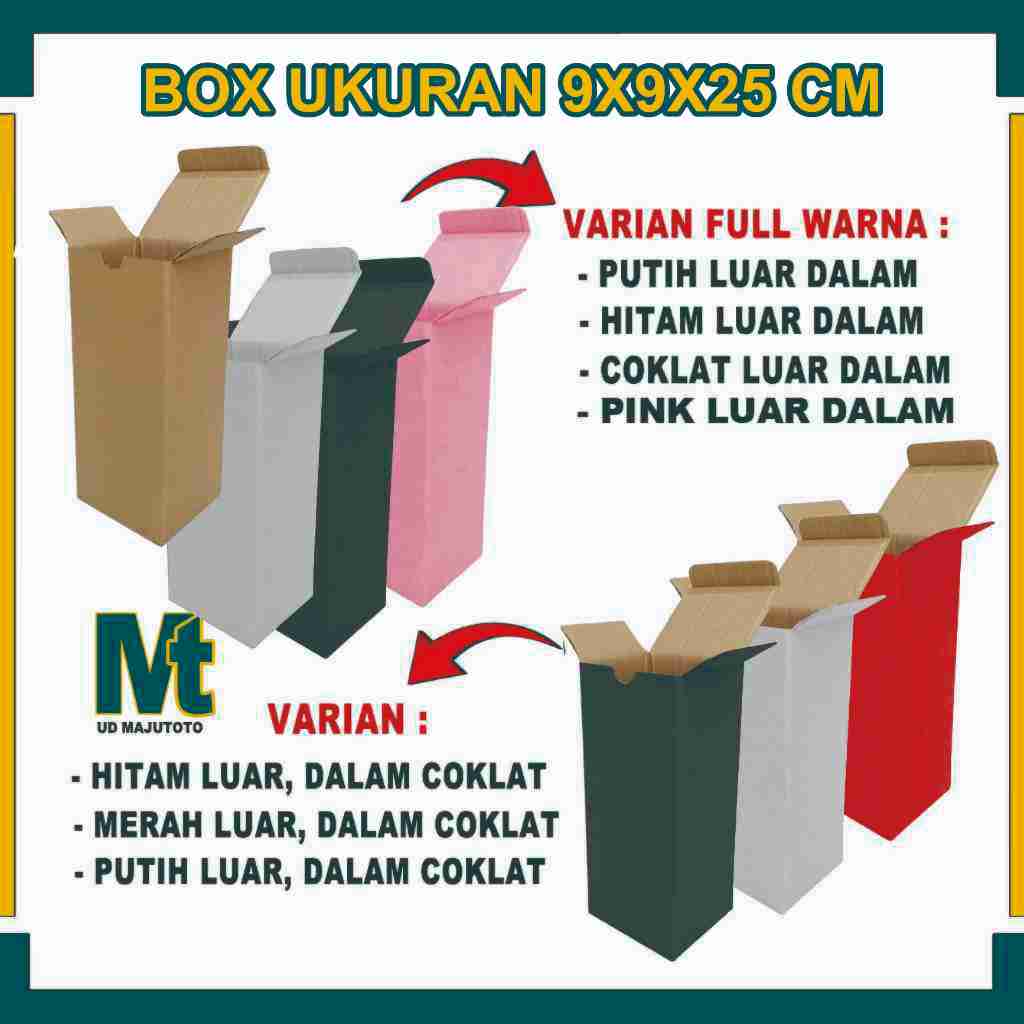 

(PAKET 20 PCS) Box 9x9x25 cm / Box Sloop / Box Tumbler / Kardus Polos