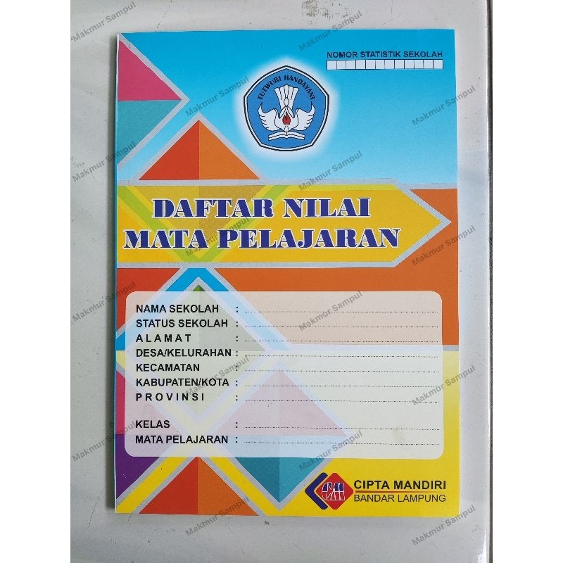 

BUKU DAFTAR NILAI MATA PELAJARAN