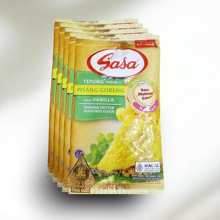 

SASA Tepung Untuk Pisang Goreng Rasa Vanila 30 gr 1 renceng 10pcs